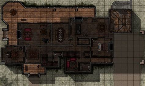 Battle Maps: The Haunted Manor House - Stoneworker Cartography | DriveThruRPG.com