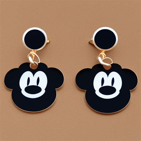 Mickey Mouse Earrings · Creative Fabrica