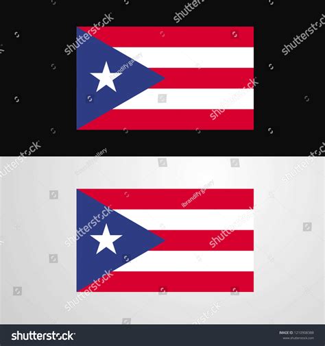 Puerto Rico Flag Banner Design Stock Vector (Royalty Free) 1210908388 ...