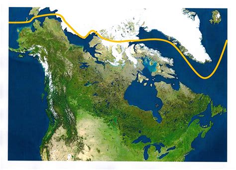 Map Showing a Route Through the Northwest Passage