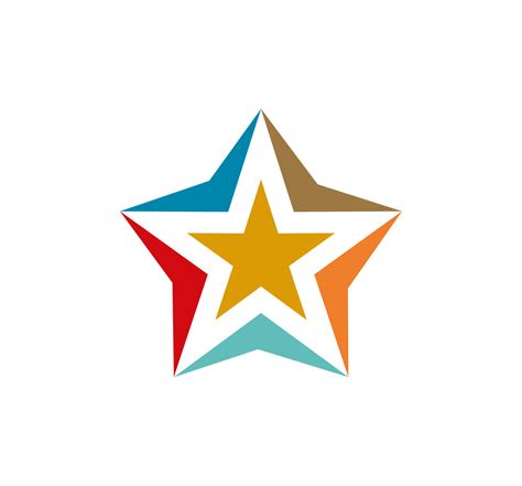 Colorful star design logo. Successful new star trend. unique vector ...