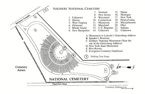 Gettysburg National Cemetery Map - Mammoth Mountain Trail Map