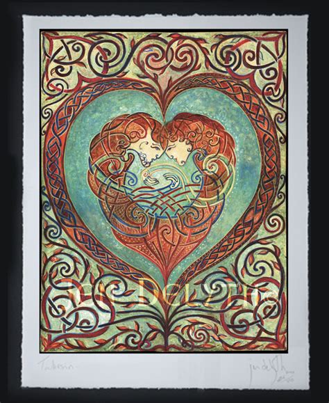 Lovers Limited Edition Celtic Art Print by Welsh artist Jen Delyth ...