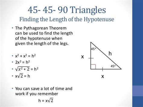 45 45-90 triangles