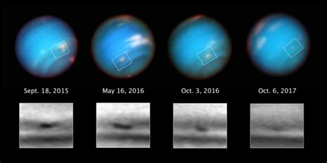 Hubble captures Neptune's mysterious dark storm as it's slowly shrinking out of existence ...