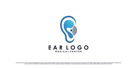 Ear care logo design template with creative element Premium Vector ...