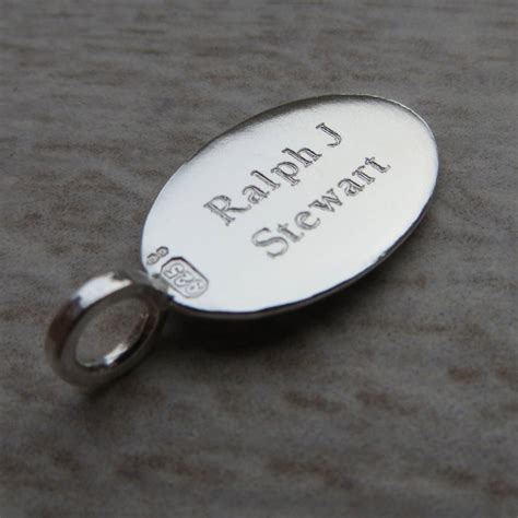 personalised engraved solid sterling silver tags by gracie collins ...