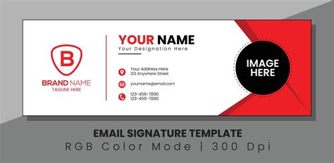 Professional Modern Email Signature Design Template 10627388 Vector Art at Vecteezy