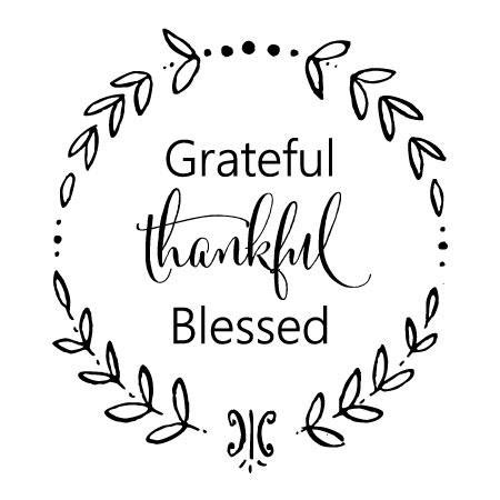 Grateful Thankful Blessed Calligraphy Wall Quotes™ Decal | WallQuotes.com