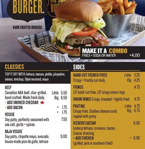 Big Smoke Burger Menu, Menu for Big Smoke Burger, North York, Toronto - Urbanspoon/Zomato