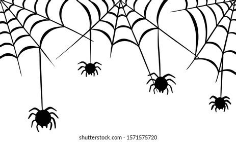 Cartoon Spider Web Spiders Border Frame Stock Vector (Royalty Free) 1571576863 | Shutterstock