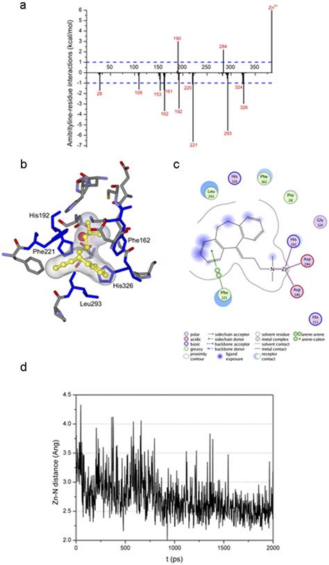 Interactions between amitriptyline and HDAC7 predicted by molecular... | Download Scientific Diagram