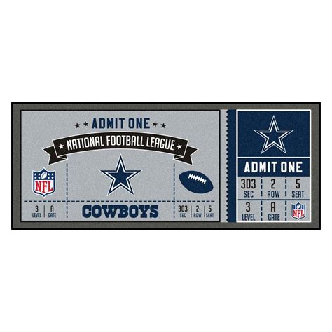 FANMATS NFL - Dallas Cowboys 30 in. x 72 in. Indoor Ticket Runner Rug-23118 - The Home Depot