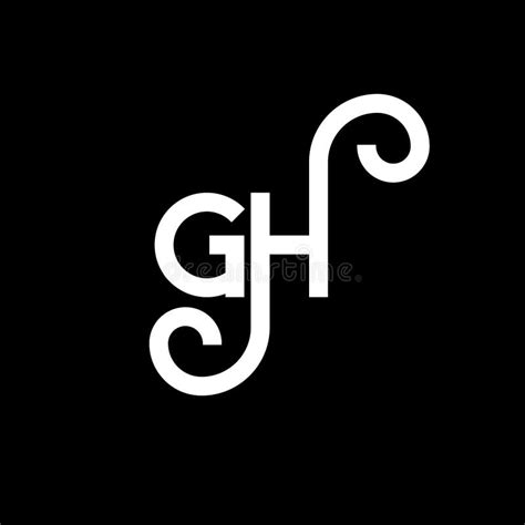 GH Letter Logo Design on Black Background. GH Creative Initials Letter ...