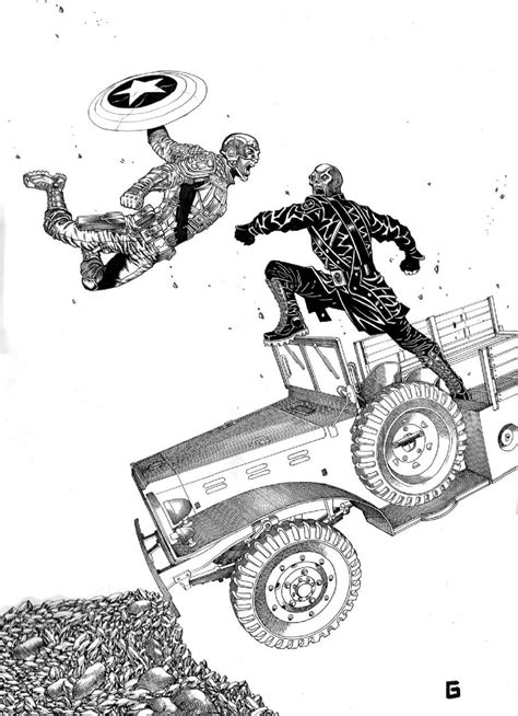 Captain America vs. Red Skull by Allan Goldman * | Comic book artwork, Captain america, Comic art