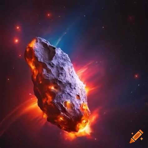 Image of an exploding asteroid
