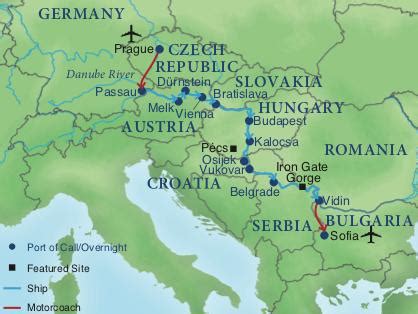 Danube River Cruise Map – Map Of The Usa With State Names