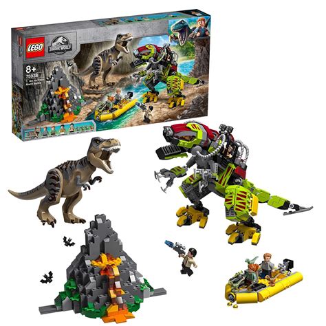 Buy LEGO 75938 Jurassic World T. rex vs Dino-Mech Battle Action Figures, Mighty Dinosaurs Toys ...