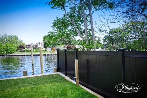 Black PVC Vinyl Privacy Fencing Panels | Illusions Fence