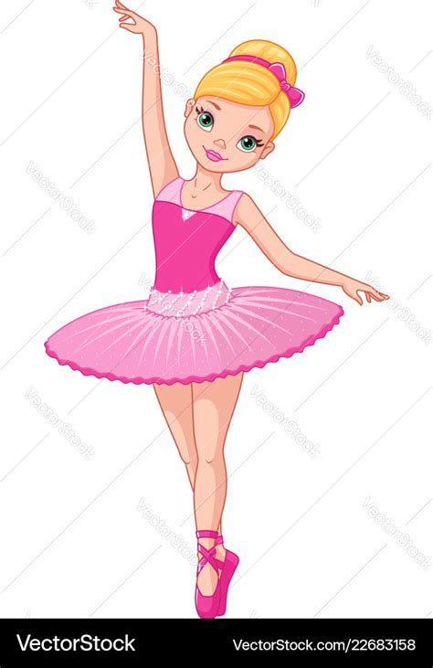 Beautiful pink ballerina Royalty Free Vector Image