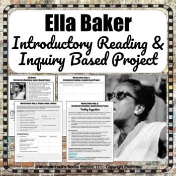 Ella Baker Informational Reading & Inquiry Based Project Civil Rights Movement