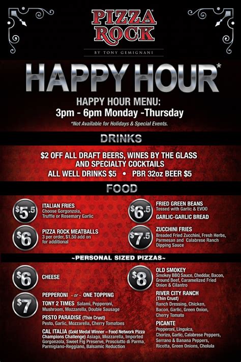 Happy Hour – Pizza Rock Las Vegas