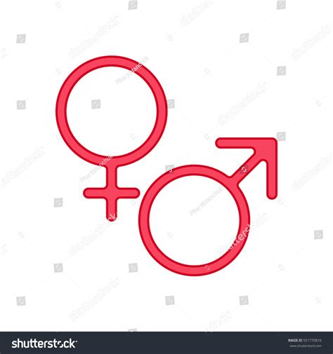 Mars Venus Signs Symbol Flat Icon Stock Vector (Royalty Free) 551770816