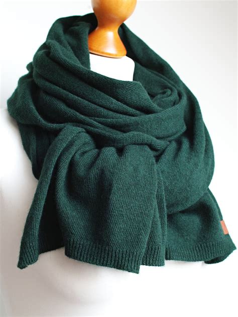 Winter wool scarf DARK GREEN scarf, wool scarf for women, gift ideas ...