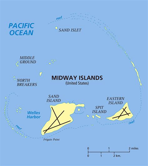 Detailed map of Midway Islands. Midway Islands detailed map | Vidiani.com | Maps of all ...