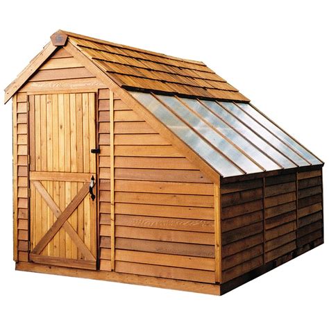 Shop Cedarshed Sunhouse Lean-To Cedar Storage Shed (Common: 8-ft x 8-ft; Interior Dimensions: 7. ...