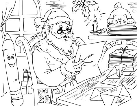 Free Children's Santa Workshop Coloring Pages In Jpg Format