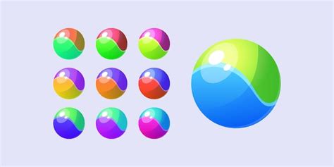 Free Vector | Beach balls, set of kids beachball for active game