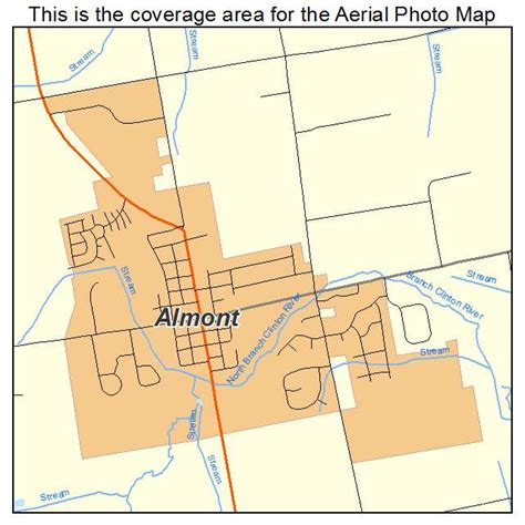 Aerial Photography Map of Almont, MI Michigan