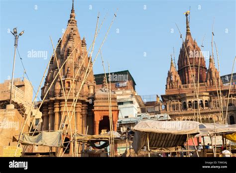 India, Varanasi, 27 Mar 2019 - A view of the ghats Ratneshwar Mahadev ...