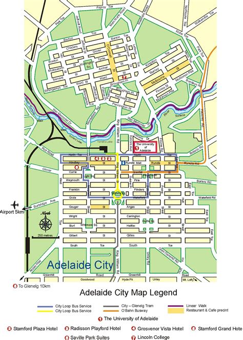 Stadtplan von Adelaide | Detaillierte gedruckte Karten von Adelaide, Australien der ...