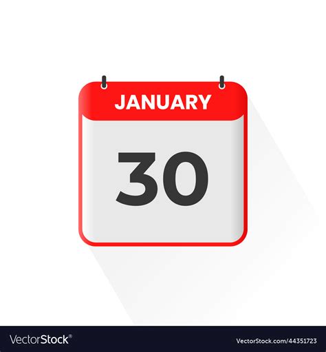 30th january calendar icon january 30 calendar Vector Image