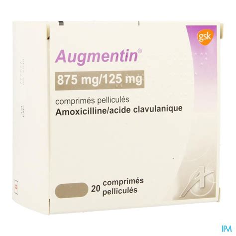 AUGMENTIN 875 MG TABL 20X875MG | Apotheek Thiels