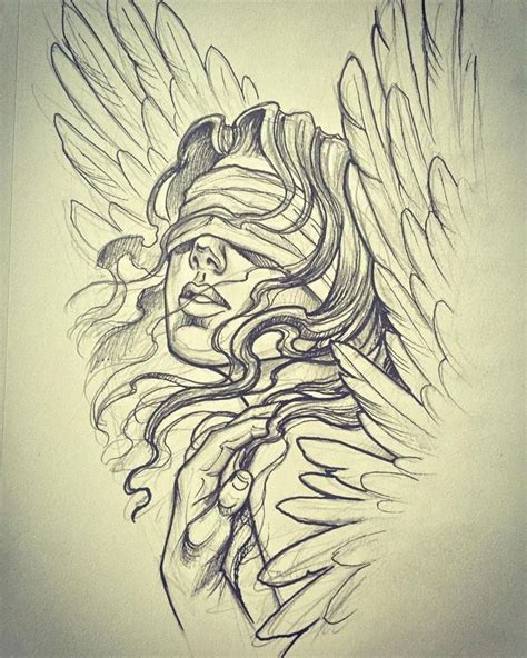 Pin by Santiago Hermosillo on De todo un poco | Guardian angel tattoo, Sketches, Tattoo design ...