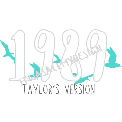 1989 Taylor's Version PNG File Transparent Background - Etsy