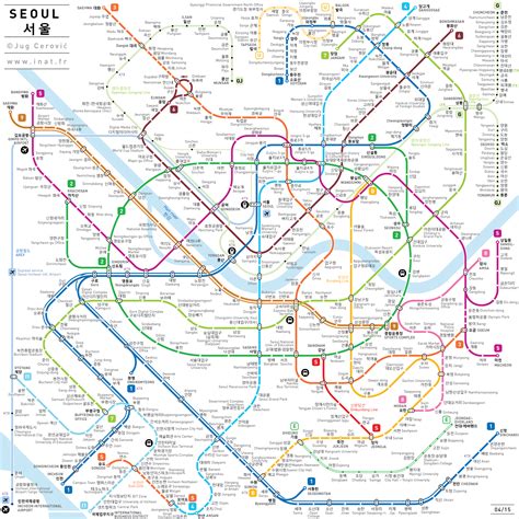 Seoul INAT metro map | Metro map, Map, Subway map