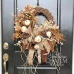 DIY Fall Pumpkin Wreath On Grapevine - Southern Charm Wreaths