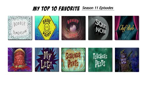 Top 10 Favorite SpongeBob Season 11 Episodes by SuperBlueGuy on DeviantArt