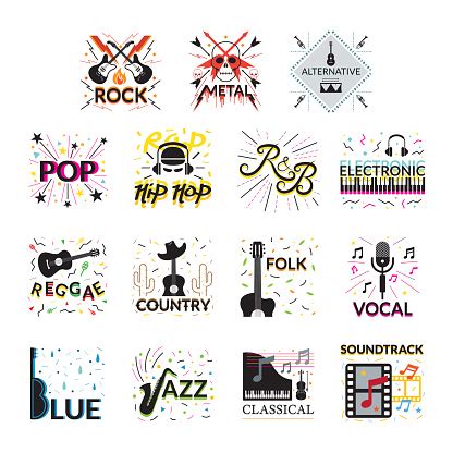 Music Genres Signs And Symbols Stock Illustration - Download Image Now - iStock