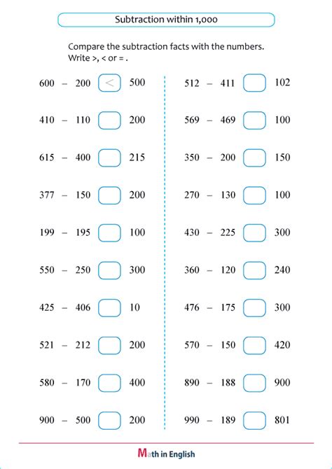 Printable primary math worksheet for math grades 1 to 6 based on the ...