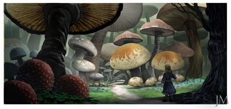 alice in wonderland mushroom forest art Alice In Wonderland Mushroom ...