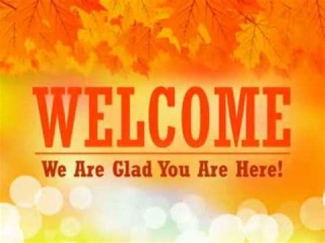 Fall Welcome Images For Church