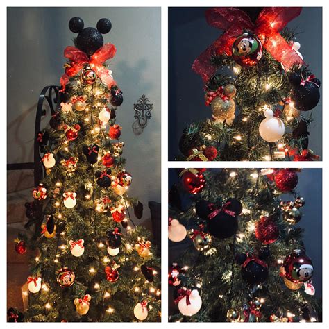 Mickey Mouse Christmas tree I made for my daughter. I made every ...