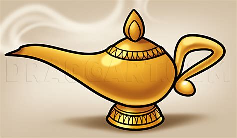 How To Draw A Genie Lamp, Step by Step, Drawing Guide, by Dawn | Genie lamp, Disney lamp, Guided ...
