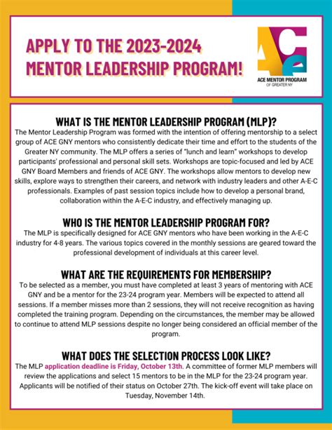 Mentor Leadership Program - ACE Mentor New York