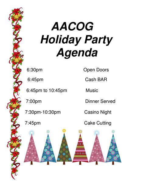 Holiday Party Agenda PDF sample | Templates at allbusinesstemplates.com
